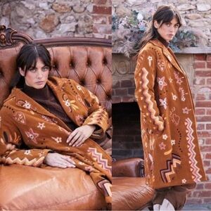 Talisman Woodstock Embroidered Coat SZ M NEW